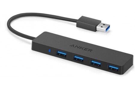 Anker 4Port USB 3.0 Ultra Slim Data Hub with 2ft Extended Cable for Mac and More
