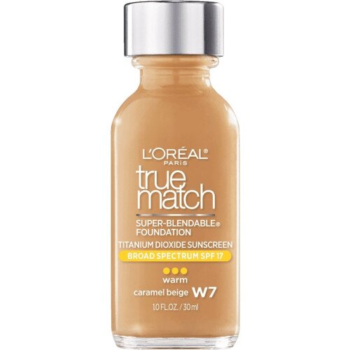 L'Oreal Paris True Match Super-Blendable Makeup Original Foundation - W7 Caramel Beige (Warm)