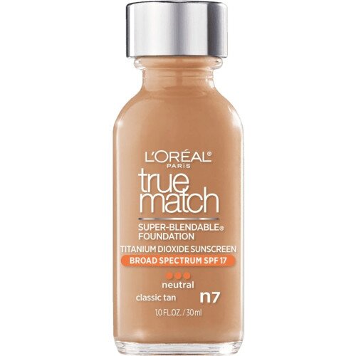 L'Oreal Paris True Match Super-Blendable Makeup Original Foundation - N7 Classic Tan (Neutral)