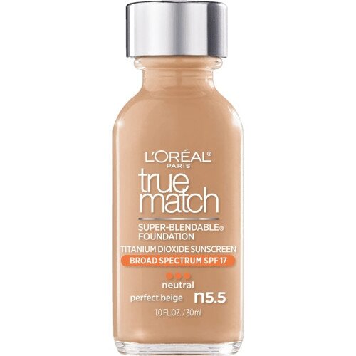 L'Oreal Paris True Match Super-Blendable Makeup Original Foundation - N5.5 Perfect Beige (Neutral)