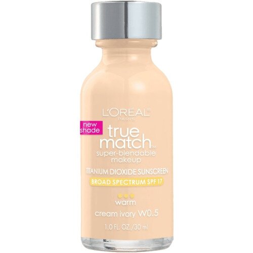 L'Oreal Paris True Match Super-Blendable Makeup Original Foundation - W0.5 Cream Ivory (Warm)