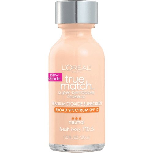 L'Oreal Paris True Match Super-Blendable Makeup Original Foundation - N0.5 Fresh Ivory (Neutral)