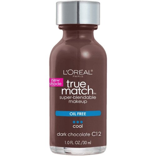 L'Oreal Paris True Match Super-Blendable Makeup Original Foundation - C12 Dark Chocolate (Cool)
