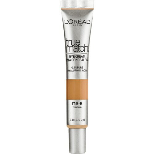 L'Oreal Paris Eye Cream in a Concealer, 0.5% Hyaluronic Acid - Medium N5-6