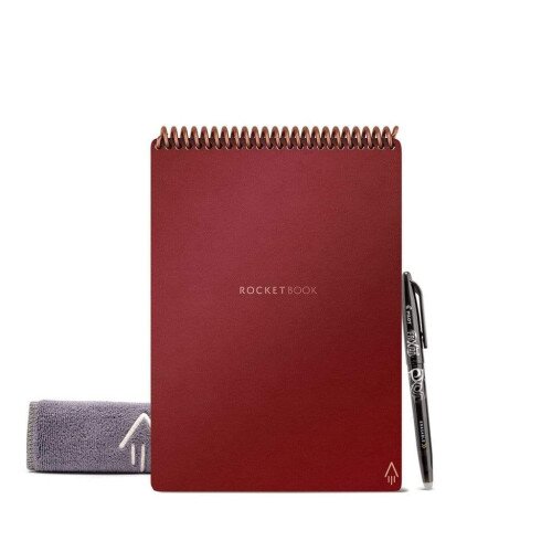 Rocketbook Flip Endlessly Reusable Digital Notepad - Scarlet Sky - Executive - Blank