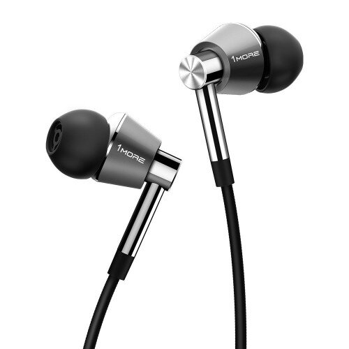 1MORE Triple Driver In-Ear Headphones - Titanium (Silver)