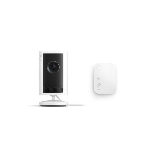 Ring Indoor Cam Plus Plug-in + Window and Door Sensors - White