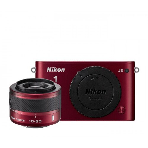 Nikon 1 J3 Camera - Red - One-Lens Kit