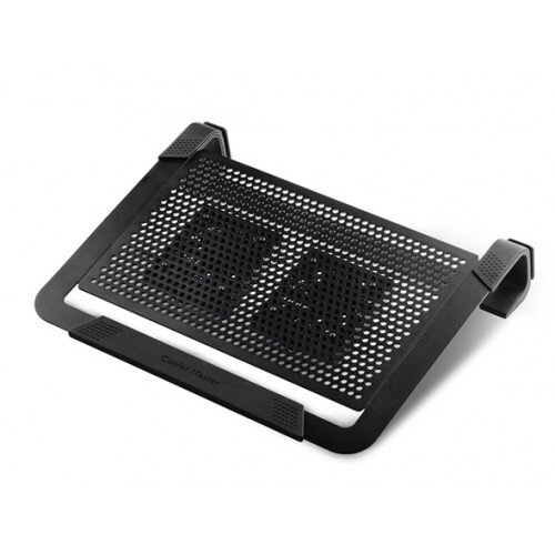 Cooler Master Notepal U2 Plus Moveable Fan Aluminum Cooling Pad - Black