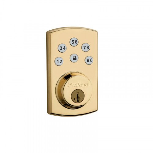 Kwikset Powerbolt 2 Touchpad Electronic Deadbolt - Polished Brass