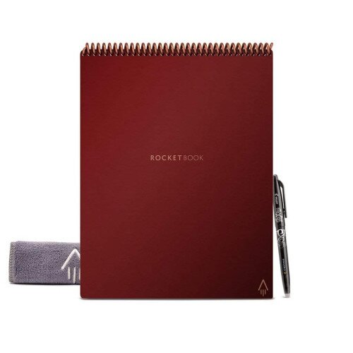 Rocketbook Flip Endlessly Reusable Digital Notepad - Scarlet Sky - Letter - Dot/Lined Combo