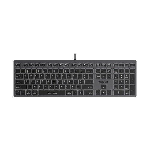 A4Tech FX60H Fstyler Illuminate Low Profile Scissor Switch Keyboard - Black