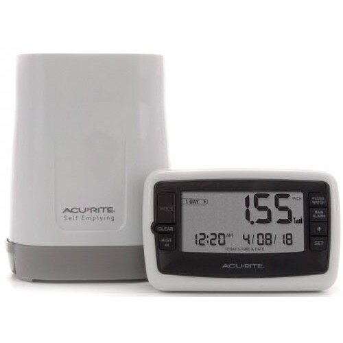 AcuRite Digital Rain Gauge with Wireless Self-Emptying Rain Collector