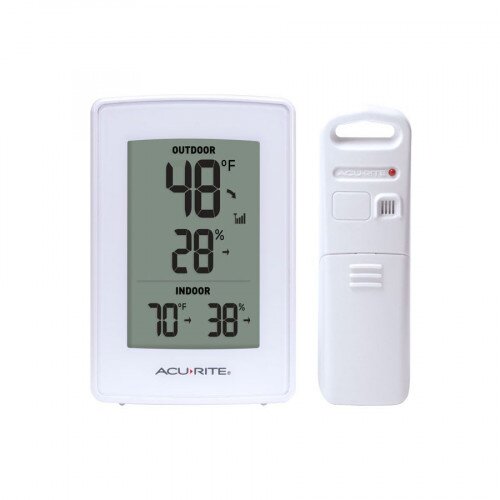 AcuRite White Indoor Outdoor Digital Thermometer and Humidity Gauge