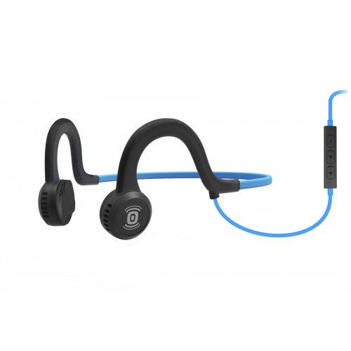 AfterShokz Sportz Titanium With Mic Wired Bone Conduction Headphones - Ocean (Blue)