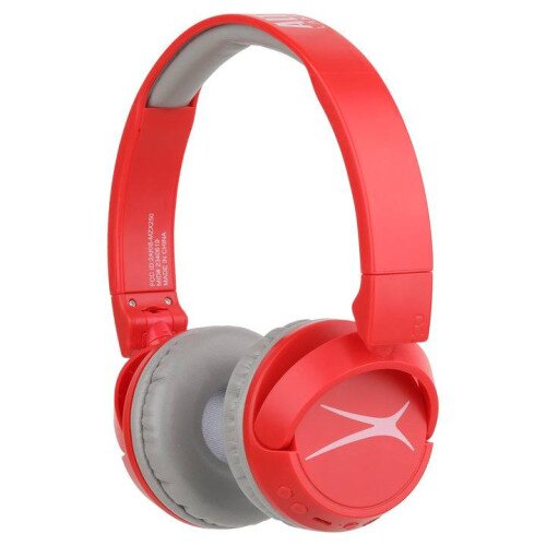 Altec Lansing Kid Safe 2-In-1 Bluetooth and Wired Headphones - Apricot Red