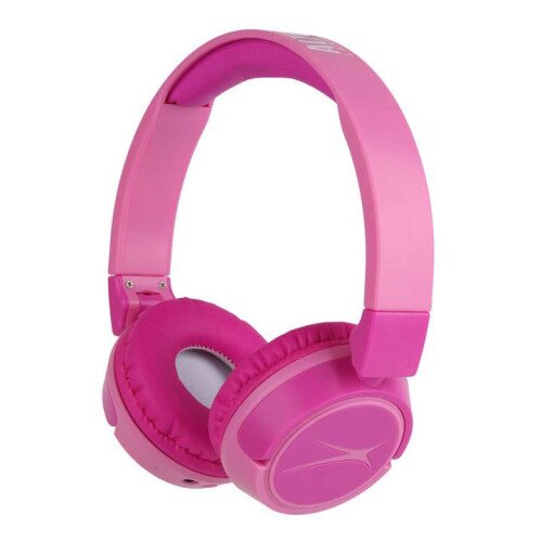 Altec Lansing Kid Safe 2-In-1 Bluetooth and Wired Headphones (Two-Tone) - Princess Pink