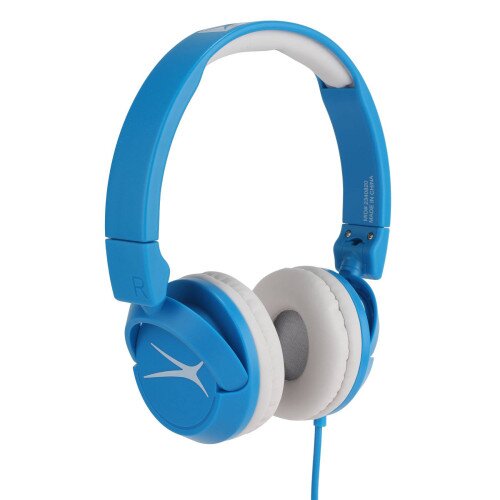 Altec Lansing Kid Safe Wired Headphones for Ages 3-5 - Blueberry Blue