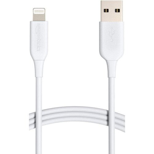 Amazon Basics USB-A to Lightning ABS Charger Cable - 6ft - 1-Pack - White