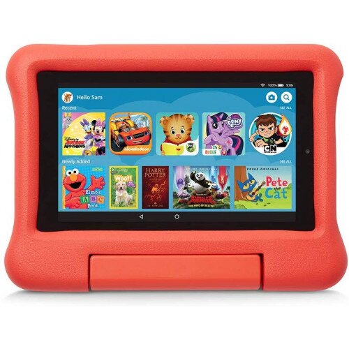 Amazon Kid-Proof Case for Fire 7 Tablet (Compatible with 9th Generation Tablet, 2019 Release) - Punch Red