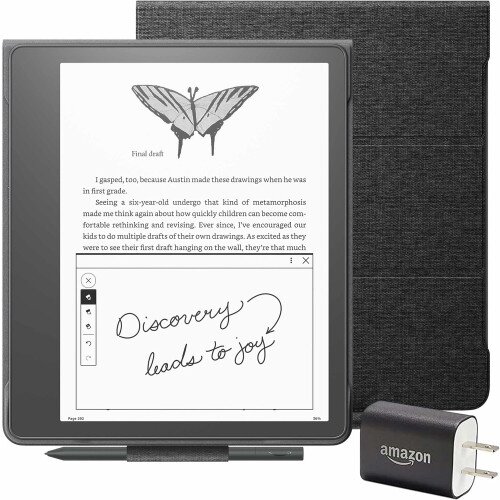 Amazon Kindle Scribe Essentials NoteBook Bundle - 16GB - Basic Pen - Black