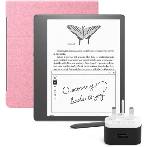 Amazon Kindle Scribe Essentials NoteBook Bundle - 16GB - Premium Pen - Rose