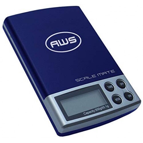 American Weigh SM-5DR Dual Range Pocket Scale 100x0.01g/500x0.1 - Blue