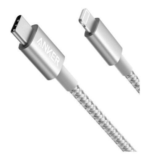 Anker 331 USB-C to Lightning Cable - 1ft - Silver