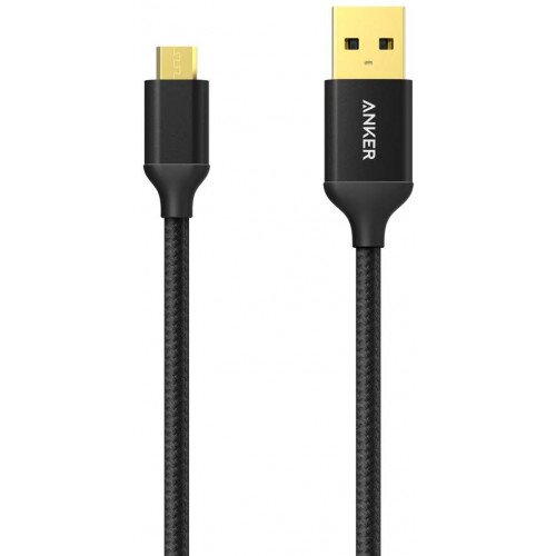 Anker Micro USB Cables Gold-Plated Connectors - 1ft - Black