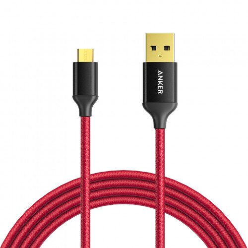 Anker Micro USB Cables Gold-Plated Connectors - 6ft - Red