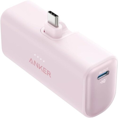 Anker Nano Power Bank (22.5W, Built-In USB-C Connector) - Lotus Pink