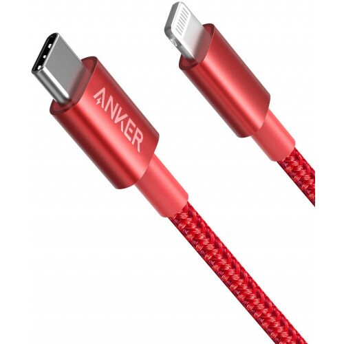 Anker Nylon USB-C to Lightning Cable - 3.3ft - Red