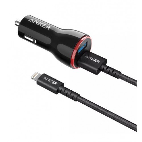 Anker Powerdrive 24W 2 Port Car Bundle With Powerline Select+ 6Ft A-l Cable