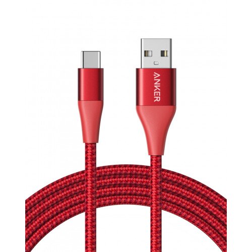 Anker Powerline+ II USB-C to USB-A 2.0 Cable - 6ft - Red