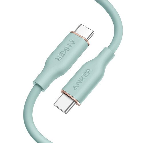 Anker 643 PowerLine III Flow Silicone Cable - USB-C to USB-C - 6ft - Mint Green