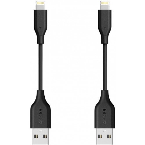 Anker PowerLine Lightning Cable - 4 Inches - Black - 2-Pack