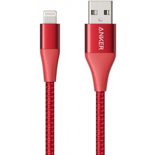 Anker PowerLine+ Ultra-Durable Lightning Cable - 3ft - Red