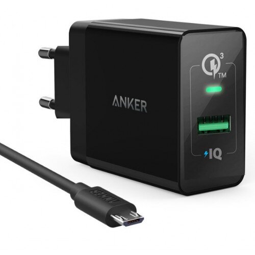 Anker PowerPort+ 1 Quick Charge 3.0 with Micro USB Cable