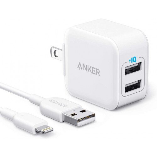 Anker PowerPort III 2-Port 12W with Charging Cable