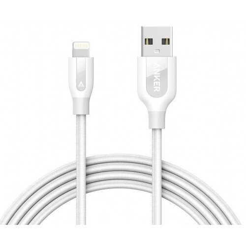 Anker Premium Double-Braided Nylon Lightning Cable - 3.3ft - Silver