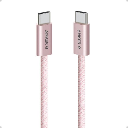 Anker Zolo USB C to USB C 240W Braided Fast Charging Cable - 3ft - Pink