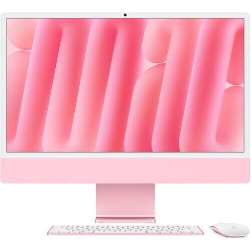 Apple iMac 24-inch 4.5K Retina Display (2024) - 256GB - 16GB - M4 Chip with 8-Core CPU 8-Core GPU 16-Core Neural Engine - Pink