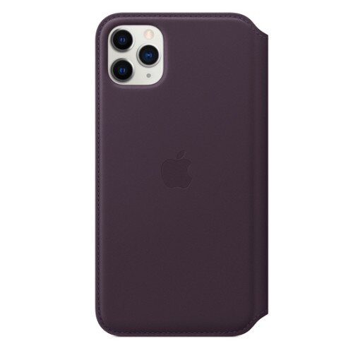 Apple iPhone 11 Pro Max Leather Folio - Aubergine