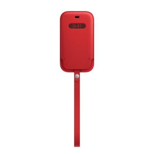 Apple iPhone 12 mini Leather Sleeve with MagSafe - Product Red