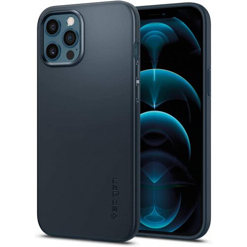 Spigen iPhone 12 Pro Max Case Thin Fitt - Metal Slate