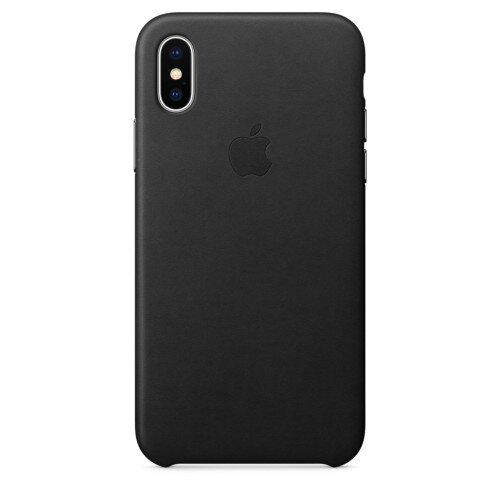 Apple iPhone X Leather Case - Black