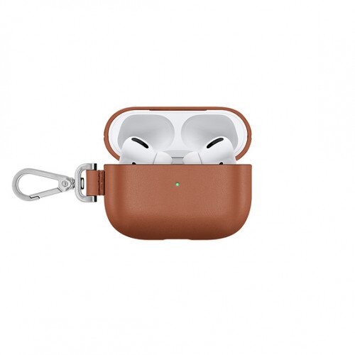 Apple Native Union Leather AirPods Pro Case with Clip - Brown