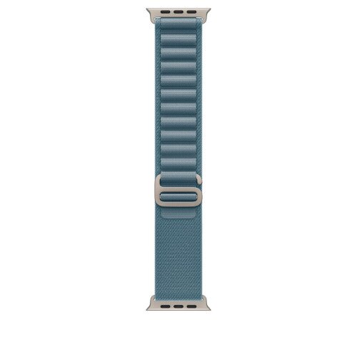 Apple Watch 49mm Alpine Loop - Small - Natural Titanium Finish - Light Blue