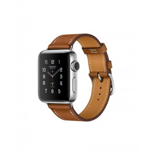 Apple Watch Hermes Series 2 Stainless Steel Case - 38mm - Fauve Barenia Leather Single Tour