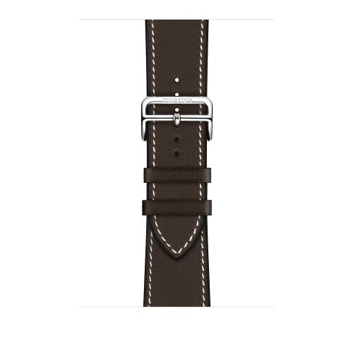 Apple Watch Hermes 44mm Ebene Leather Single Tour Deployment Buckle